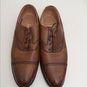 ALDEN for BROOKS BROTHERS 1818 Cap Toe Oxford Sz  9 DWalnut Leather Shoe